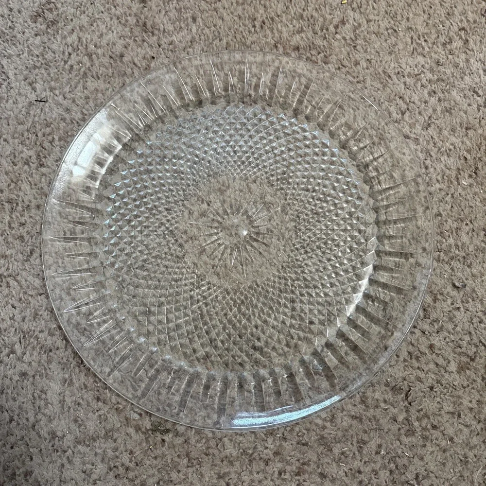 Anchor Hocking Wexford Glass Serving Tray Platter Charger 12.5